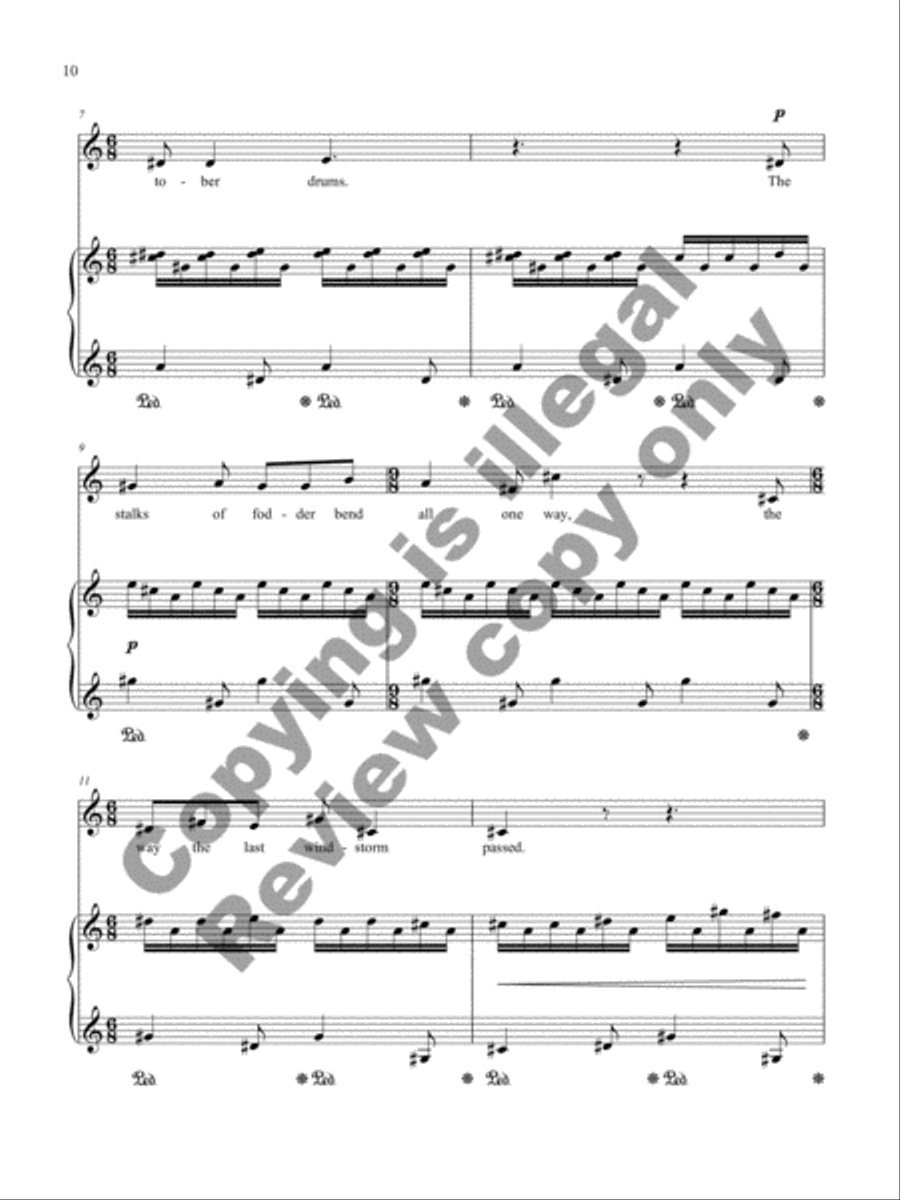 Theme in Yellow: 7 Songs for Mezzo-Soprano and Piano Mezzo-Soprano Voice scores gallery preview page 20