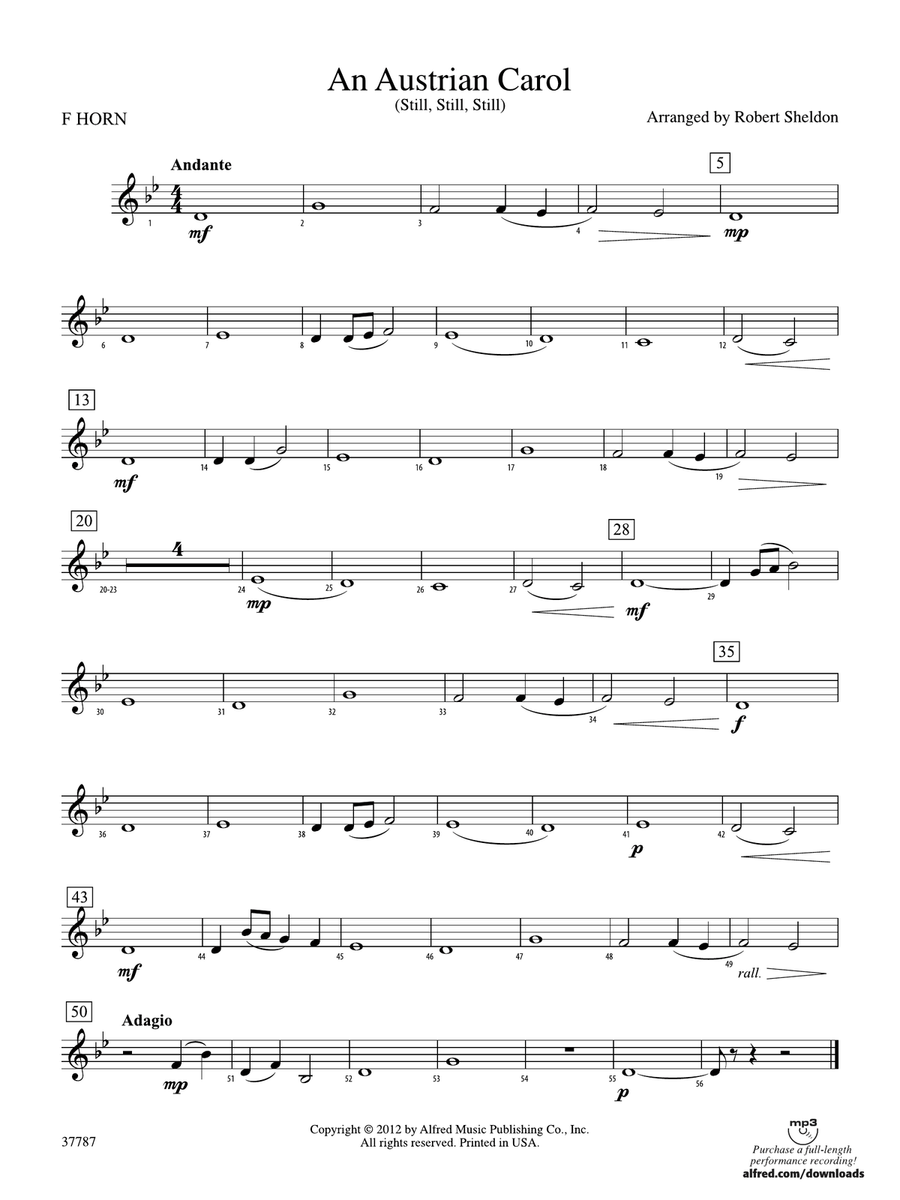 An Austrian Carol: 1st F Horn