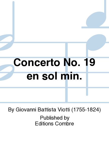 Concerto, No. 19 en sol m.