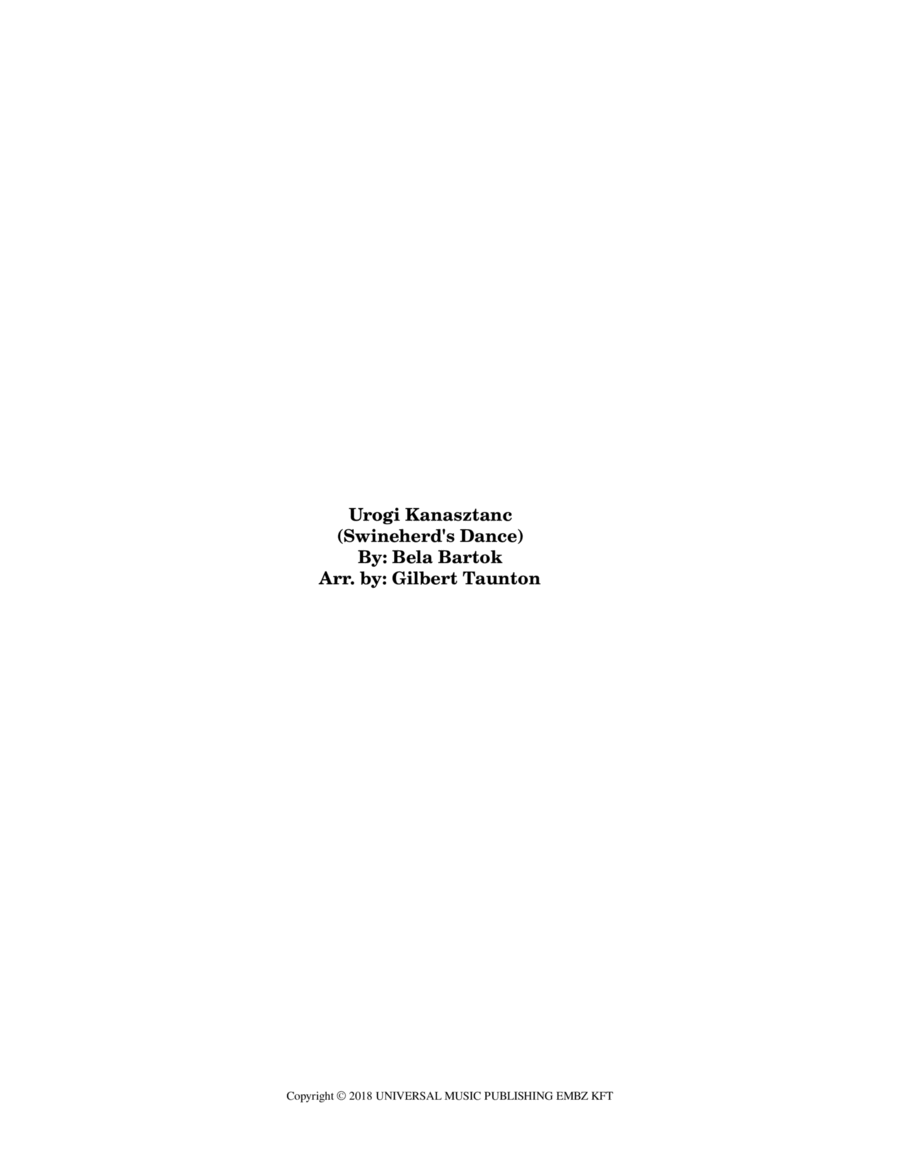 Urogi Kanasztanc Guitar Ensemble scores gallery preview page 1