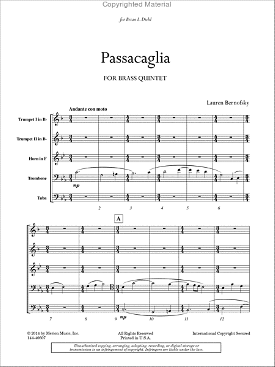 Passacaglia Chamber Music scores gallery preview page 2
