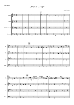 Canon in D Major (Johann Pachelbel) for Woodwind Quartet