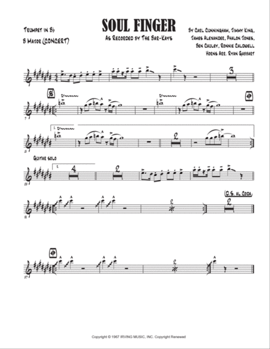 Soul Finger Tenor Saxophone scores gallery preview page 6