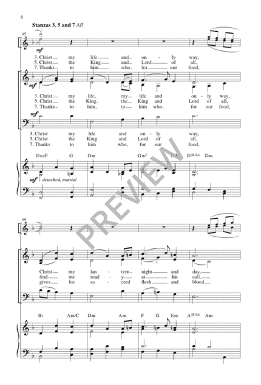 Christ Be Near at Either Hand 3-Part scores gallery preview page 6