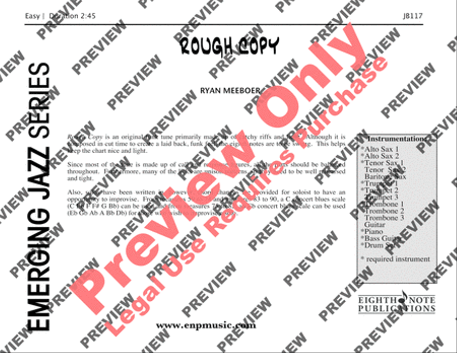 Rough Copy Rough Copy Jazz Ensemble scores gallery preview page 2