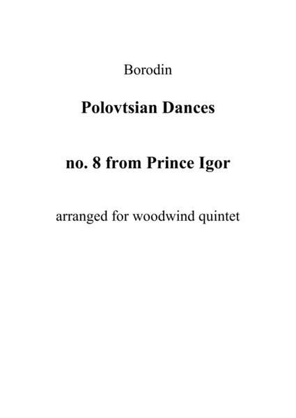 Polovtsian Dances, No. 8 (Full Score) image number null
