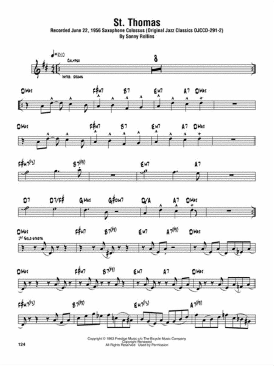 Sonny Rollins Omnibook B-Flat Instrument scores gallery preview page 6