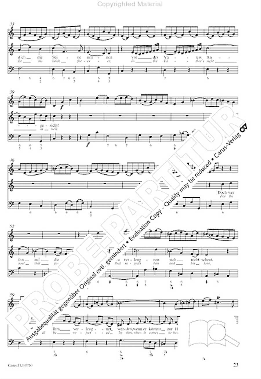 Heart and mouth and thought and action (Herz und Mund und Tat und Leben) (Herz und Mund und Tat und Leben) 4-Part scores gallery preview page 25