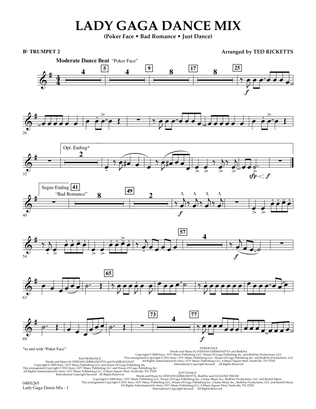 Lady Gaga Dance Mix - Bb Trumpet 2