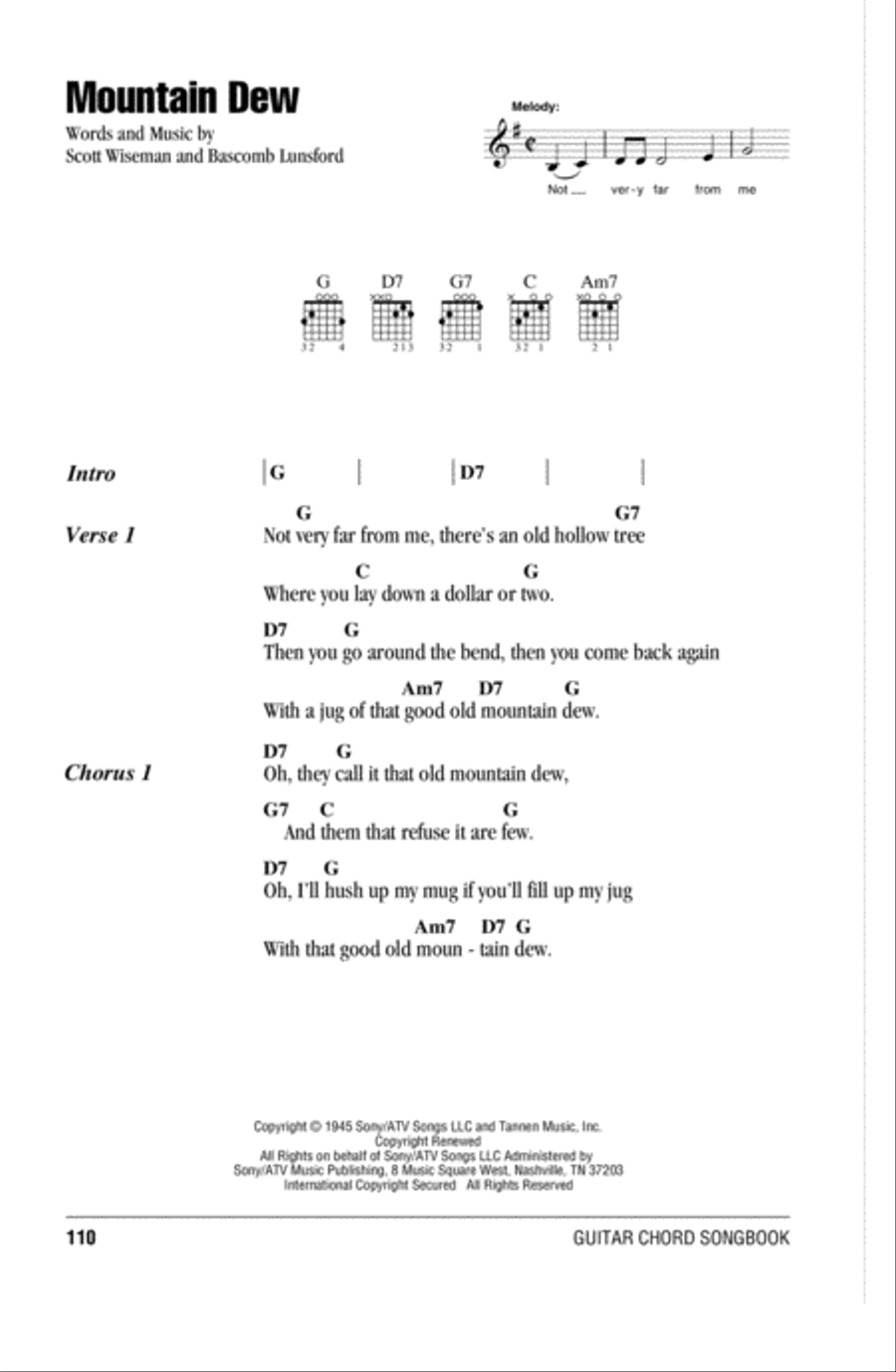 Mountain Dew Acoustic Guitar scores gallery preview page 1