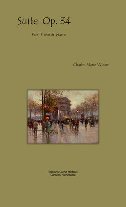 Book cover for Widor, Suite Op 34 for Flute & piano