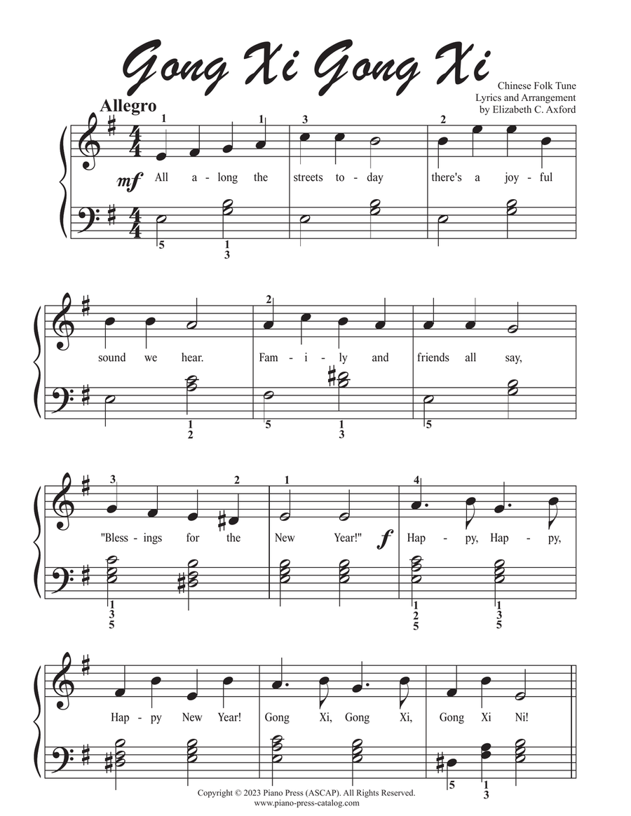 Gong Xi Gong Xi Piano Method scores gallery preview page 2