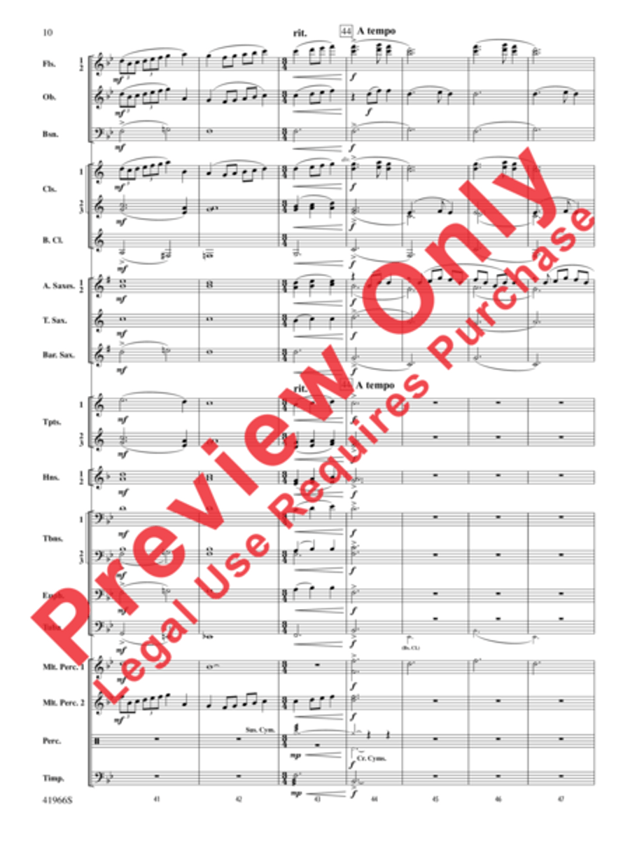 Holy Night, Silent Night Concert Band scores gallery preview page 10