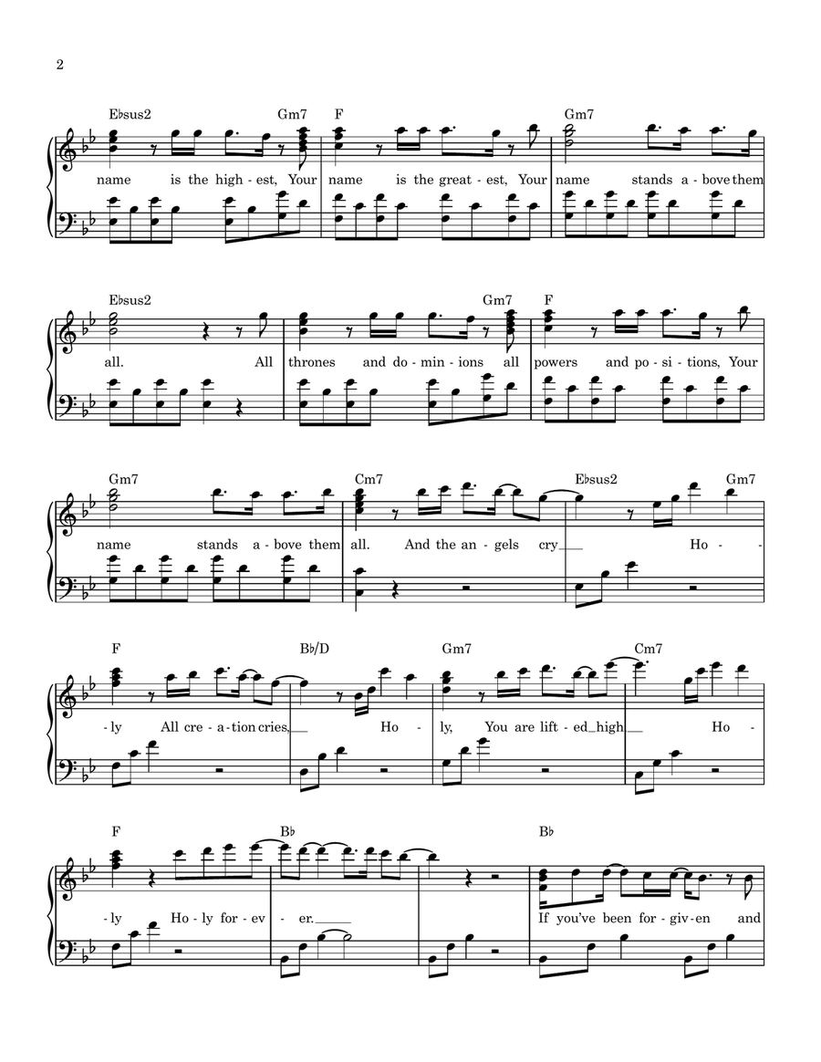 Holy Forever Piano Solo scores gallery preview page 2