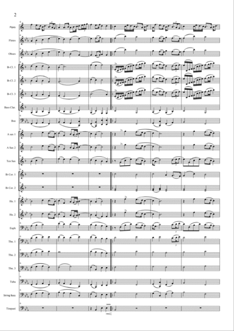 The Flowers of the Forest for bagpipes and concert band by Scottish Traditional Concert Band Digital Sheet Music Sheet Music Plus