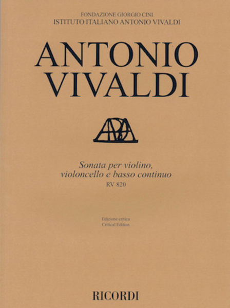 Sonata for Violin, Cello and Basso Continuo RV 820