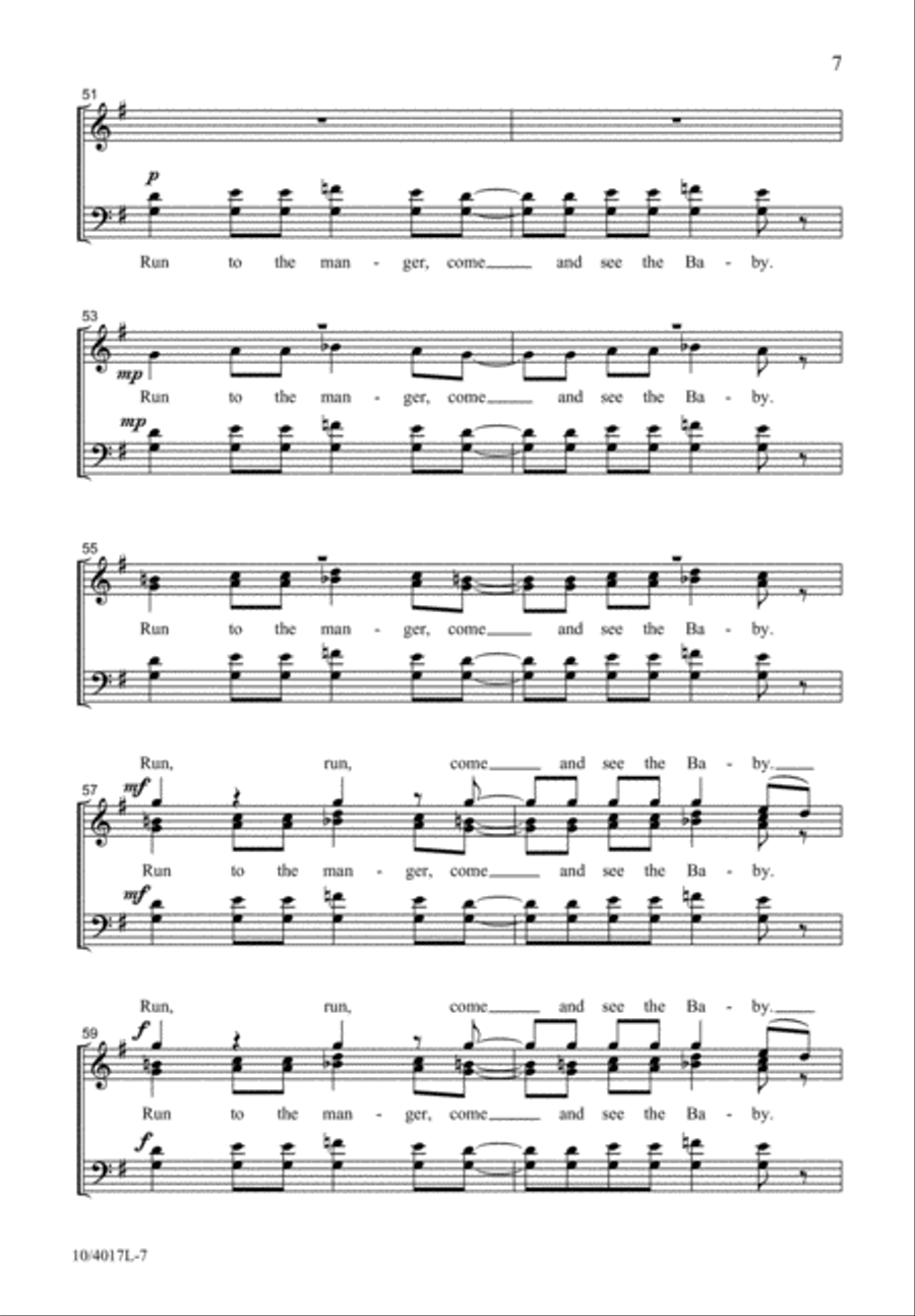 Run to the Manger Divisi scores gallery preview page 8