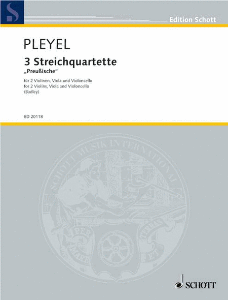 Three (3) String Quartets "prussian" Score And Parts