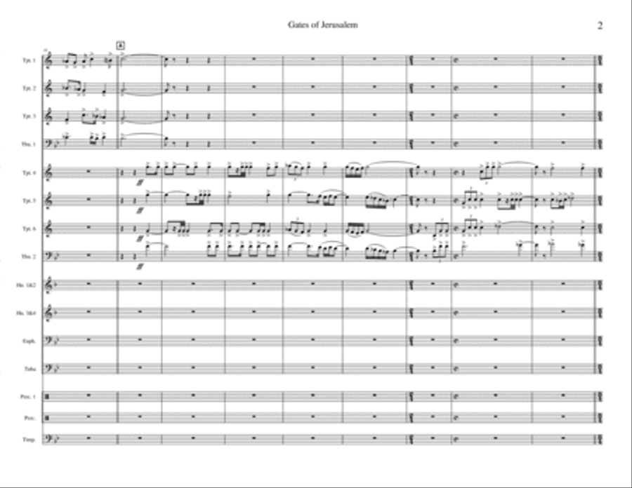 Gates of Jerusalem Brass Ensemble scores gallery preview page 3