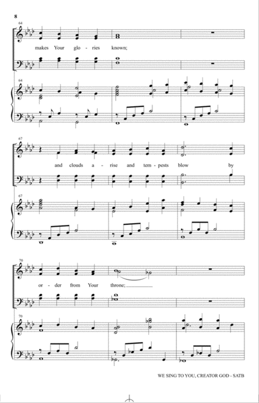 We Sing To You, Creator God 4-Part scores gallery preview page 7