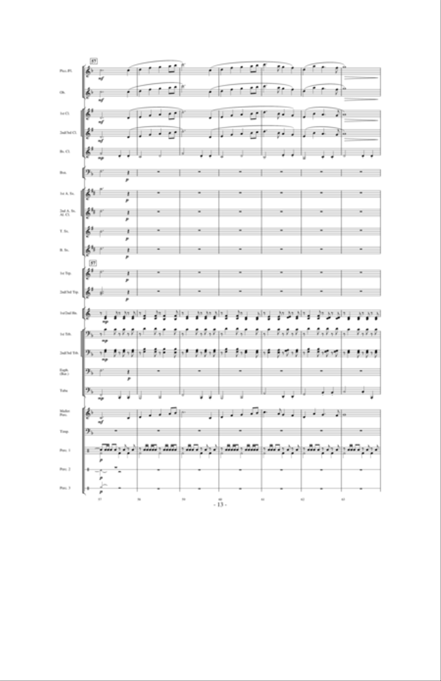 Quest of the Undaunted Knight Concert Band scores gallery preview page 12