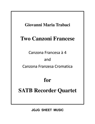 Two Canzoni Francese for Recorder Quartet