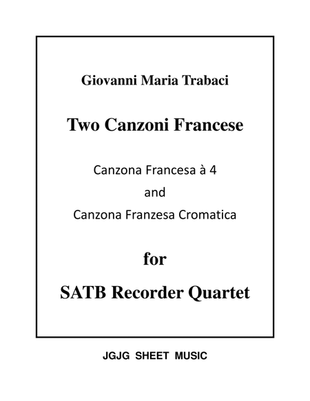 Two Canzoni Francese for Recorder Quartet image number null