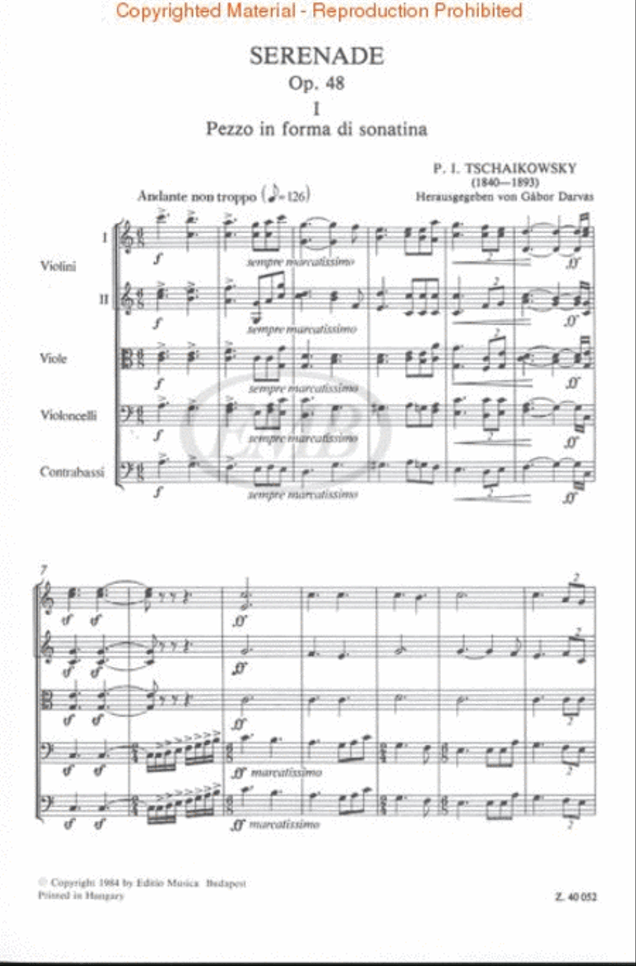 Serenade For Strings Op.48 String Orchestra scores gallery preview page 2