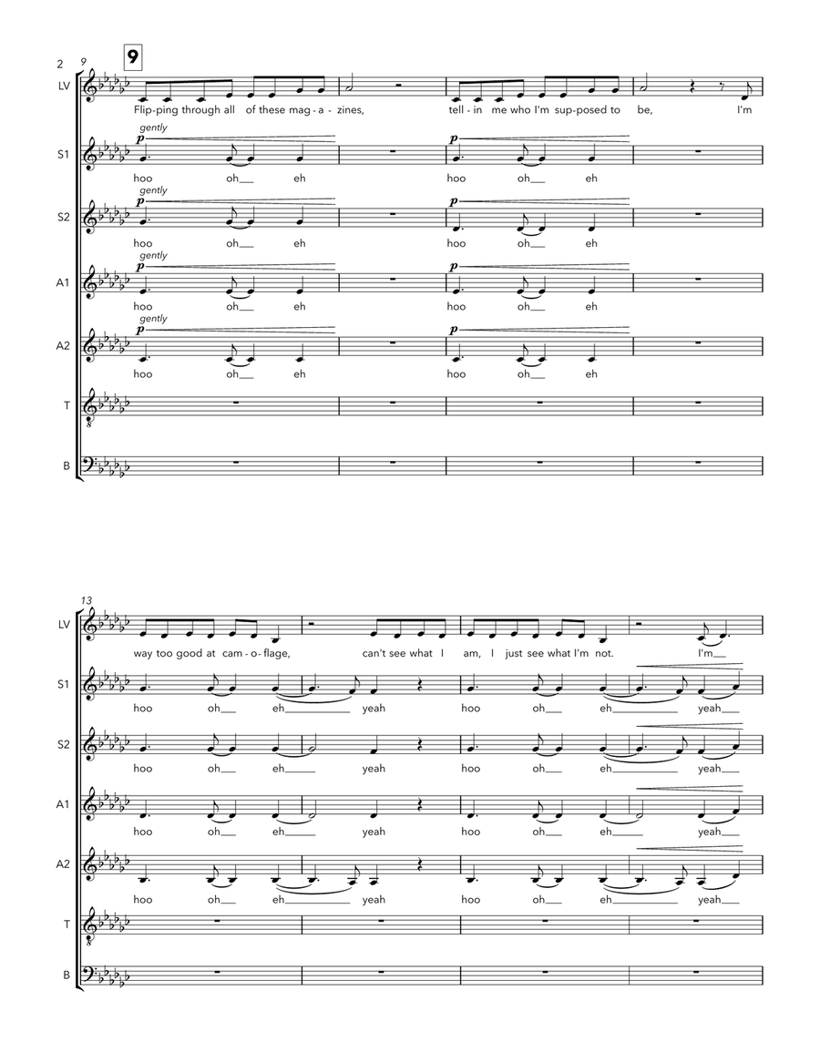 I Love Me I Love Me A Cappella scores gallery preview page 2