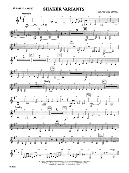 Shaker Variants: B-flat Bass Clarinet