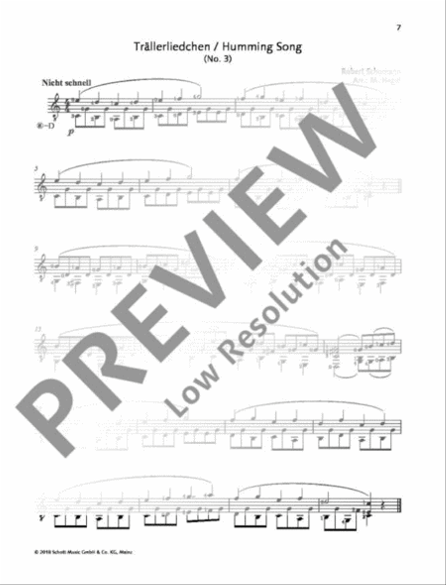 Schumann for Guitar Classical Guitar scores gallery preview page 8