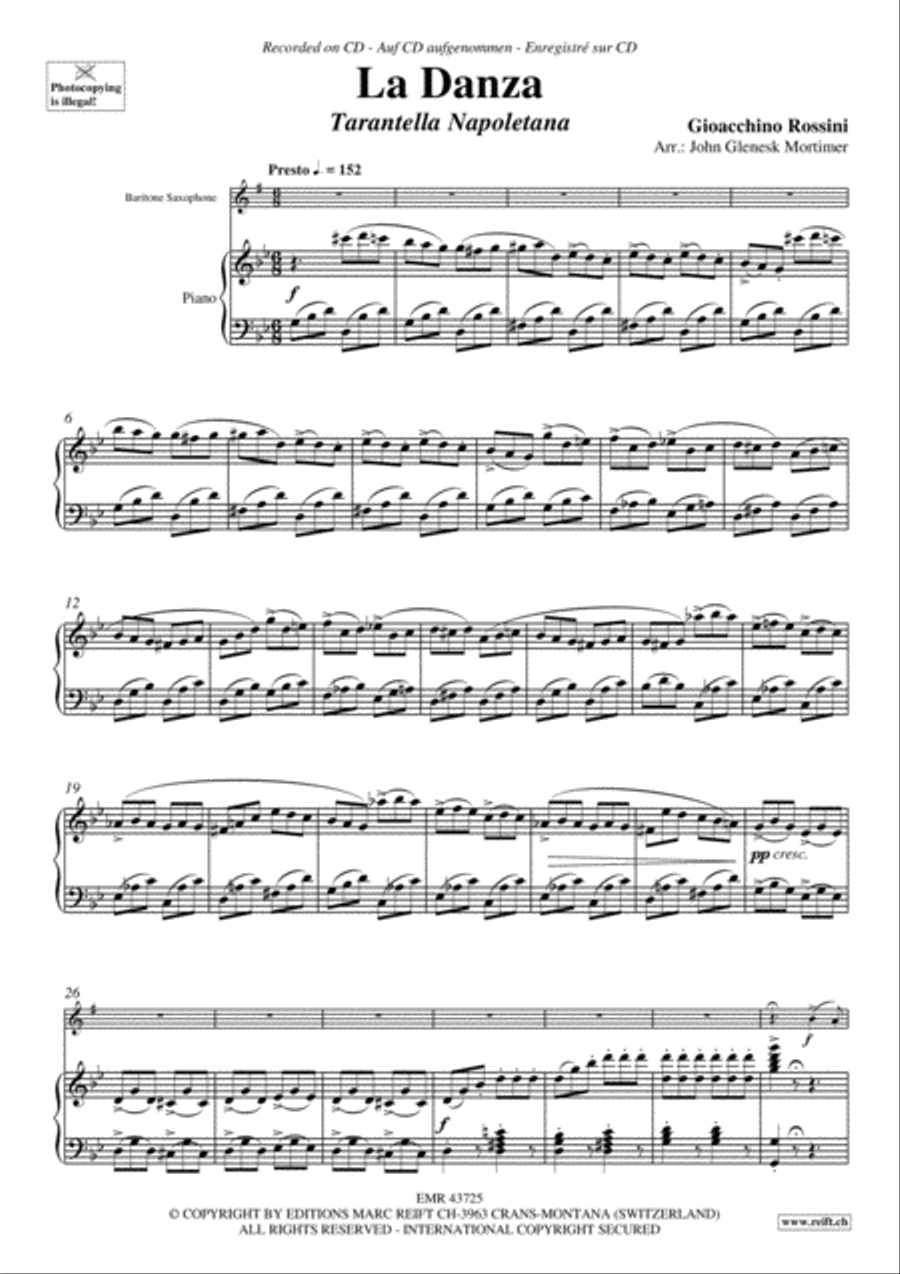 La Danza Baritone Saxophone scores gallery preview page 3