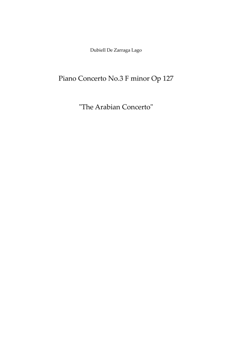 Piano Concerto No.3 F Minor Op.127 Score And Parts