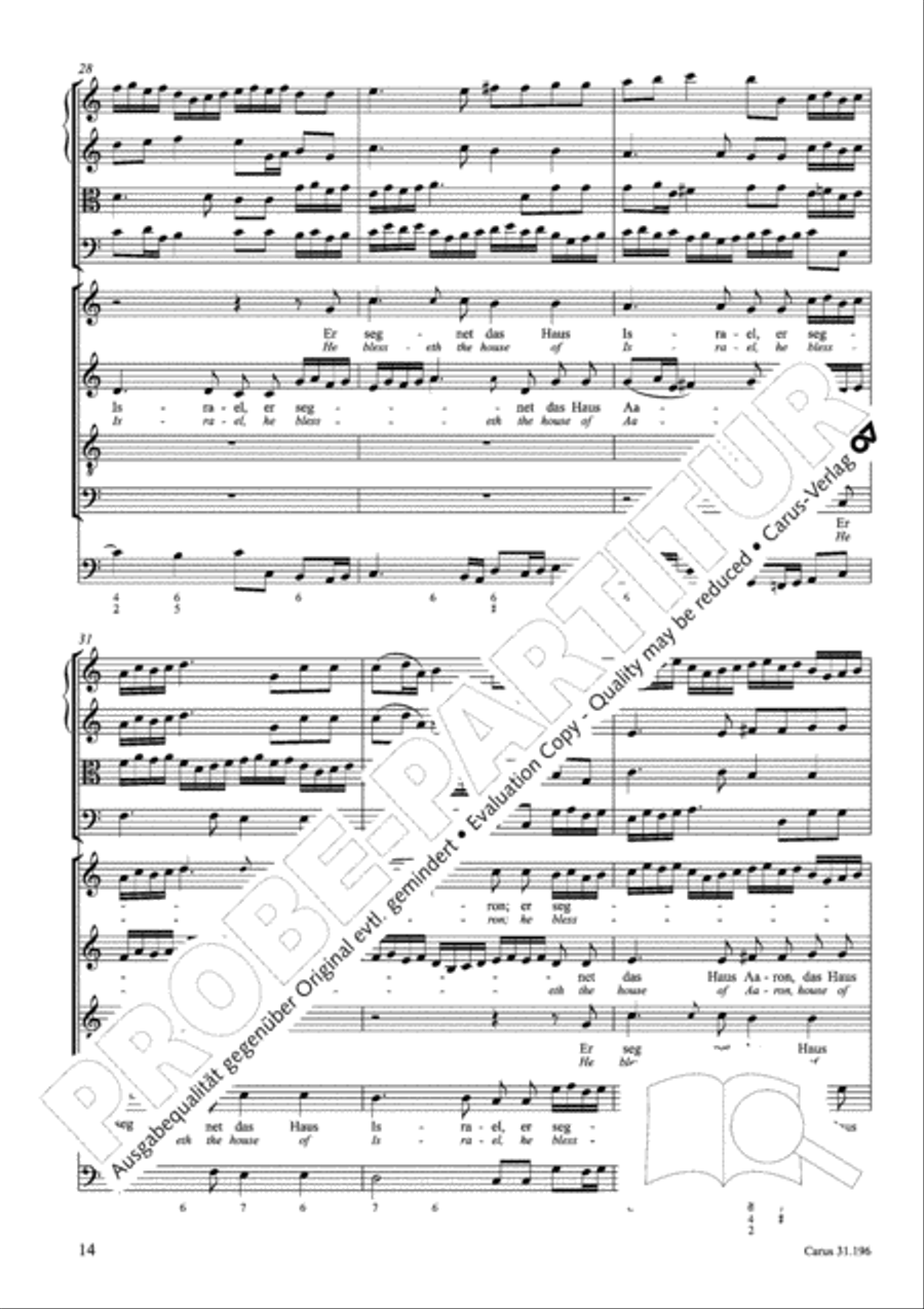 The Lord is mindful of us (Der Herr denket an uns) STB scores gallery preview page 14