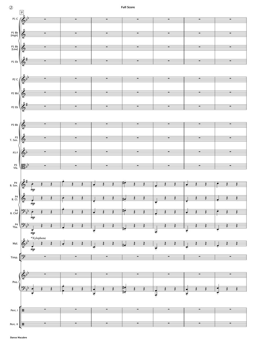 Danse Macabre (Flexible Instrumentation) Concert Band scores gallery preview page 5