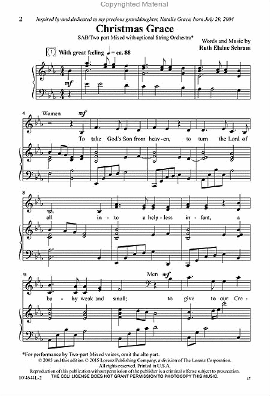 Christmas Grace Christmas Grace 3-Part scores gallery preview page 2