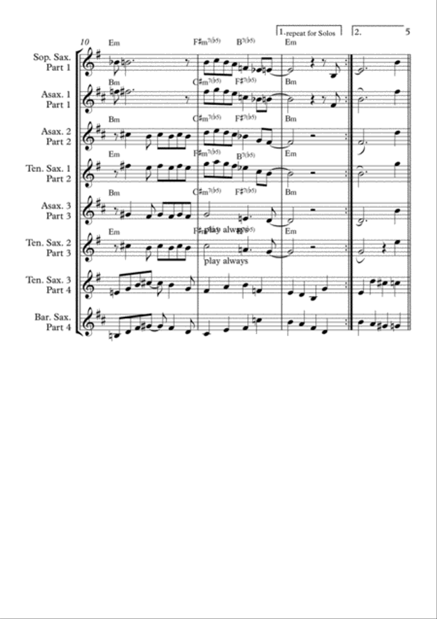 A Night In Tunisia A Night In Tunisia Woodwind Quartet scores gallery preview page 5