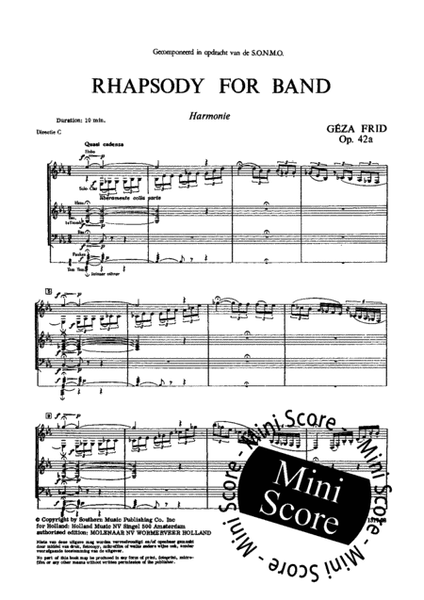 Rhapsody for Band