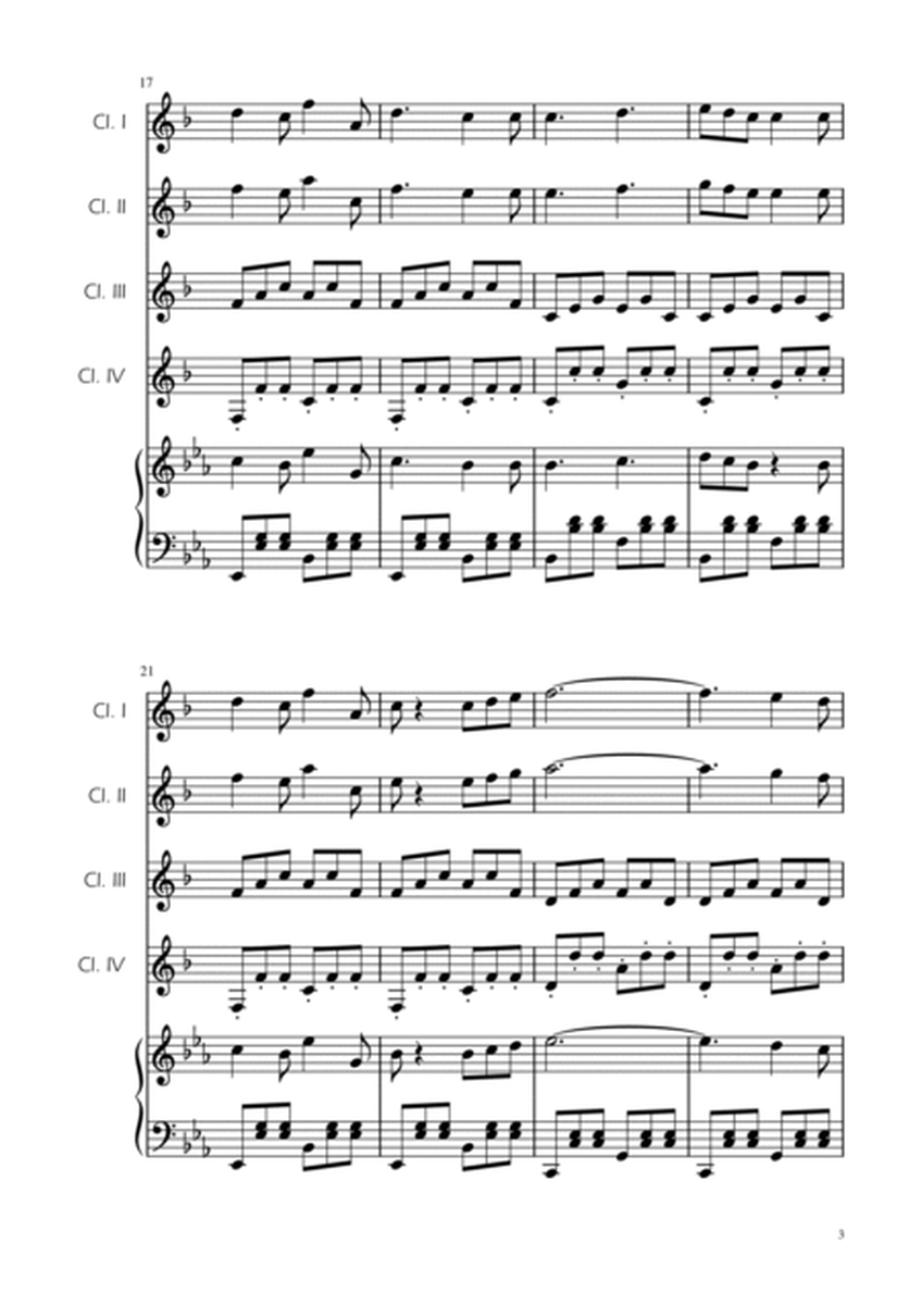 O Holy Night - Clarinet Quartet w/ Piano image number null