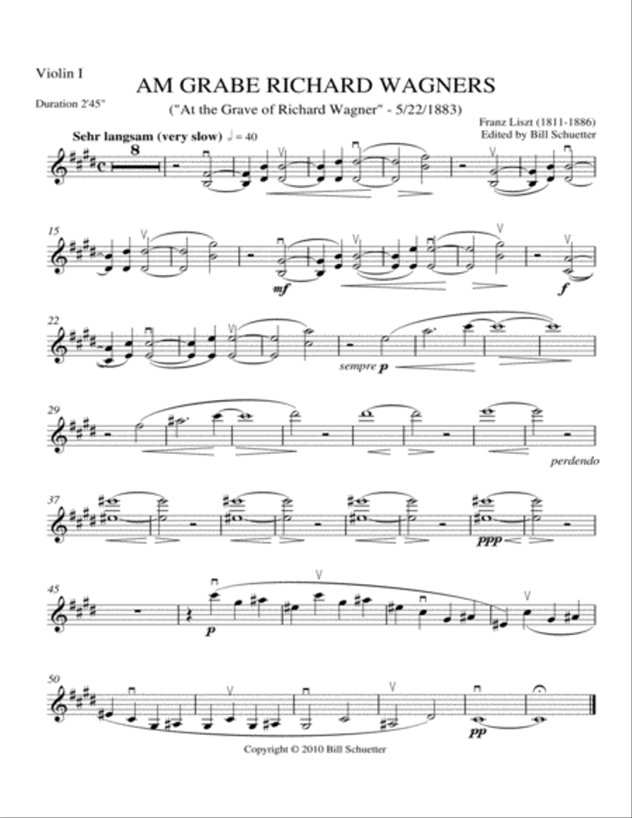 At the Grave of Richard Wagner String Orchestra scores gallery preview page 5