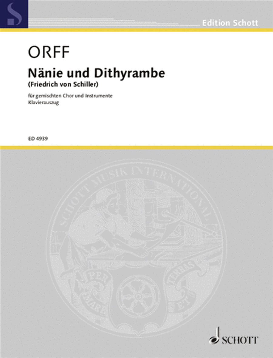 Nänie und Dithyrambe Mixed Choir scores gallery preview page 1