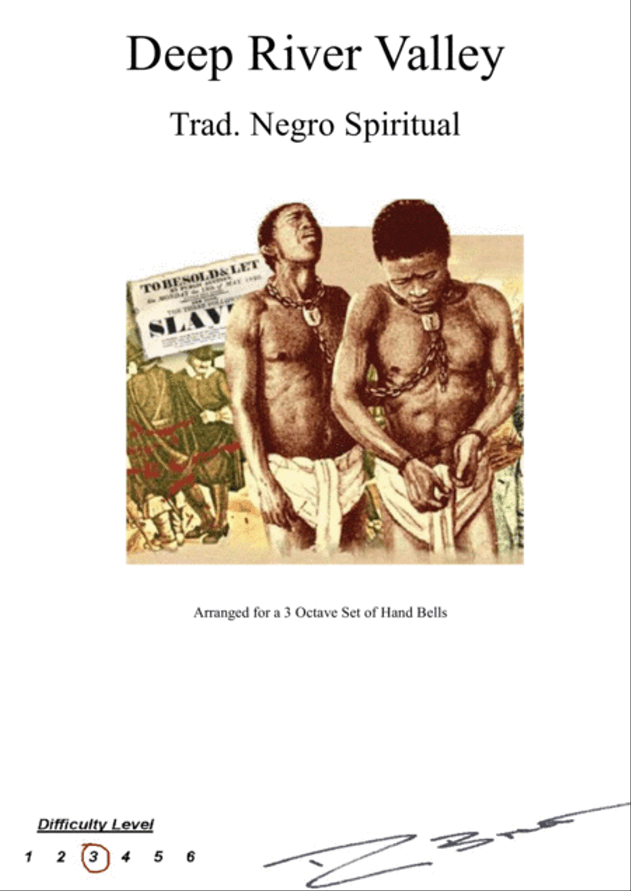 Deep River Valley (Trad. Negro Spiritual) Handbell Choir scores gallery preview page 1
