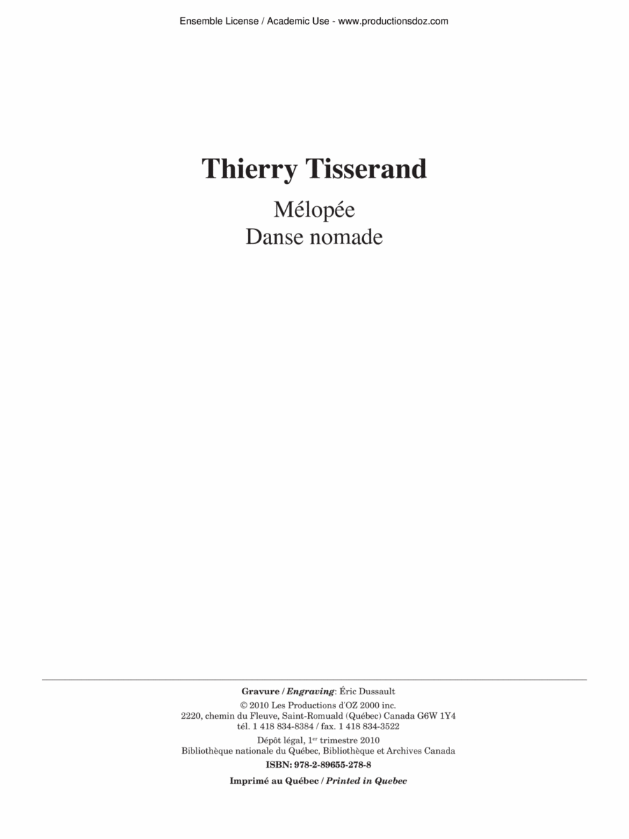Mélopée, Danse nomade Mélopée, Danse nomade Classical Guitar scores gallery preview page 1