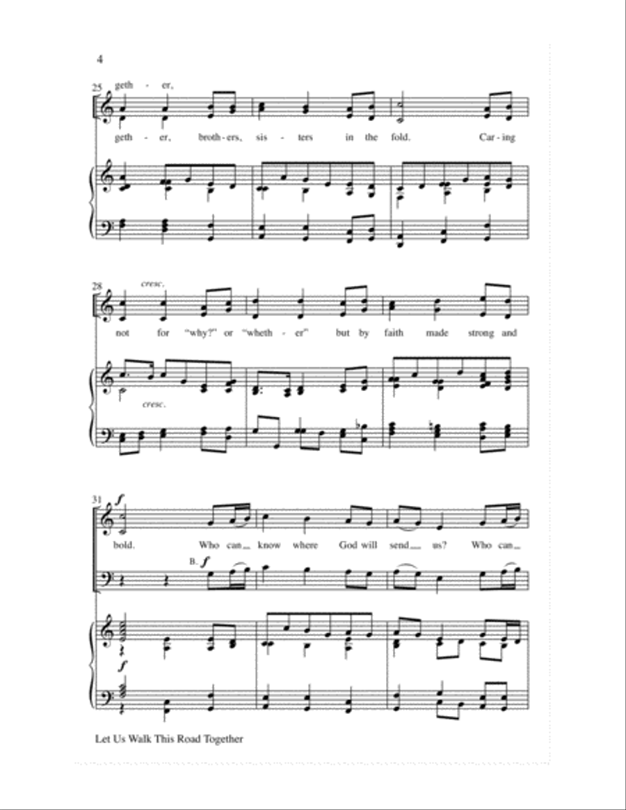 Let Us Walk This Road Together 3-Part scores gallery preview page 5