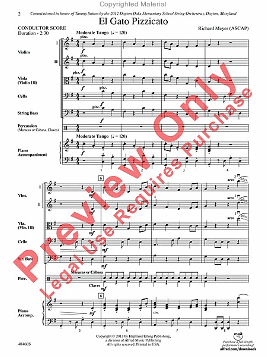 El Gato Pizzicato String Orchestra scores gallery preview page 3