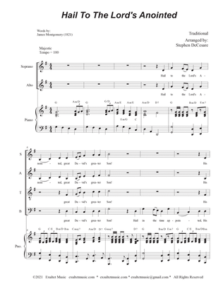 Book cover for Hail To The Lord's Anointed (SATB) - Piano accompaniment)