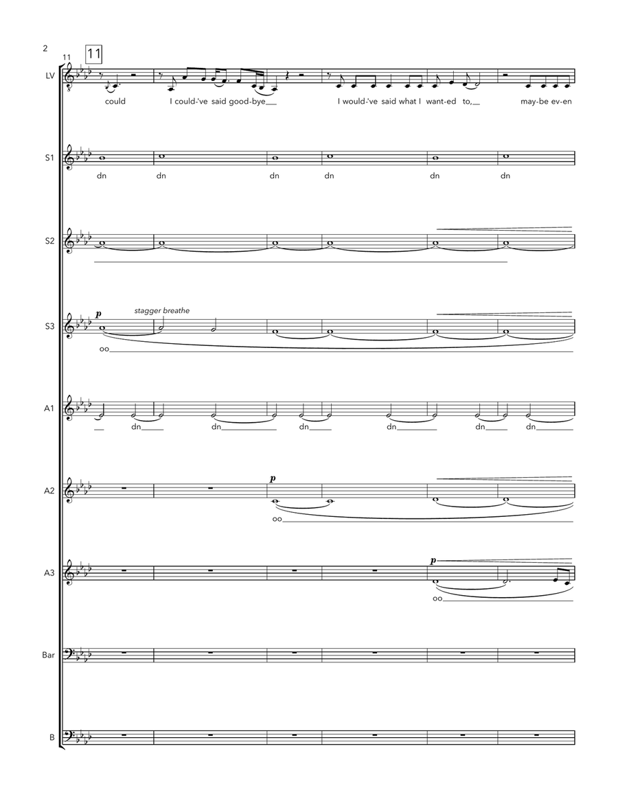 I'll Never Love Again Divisi scores gallery preview page 2