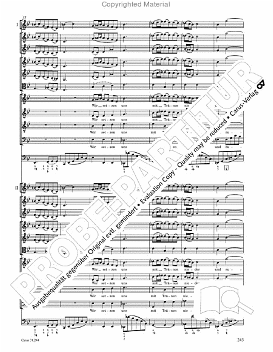St. Matthew Passion (Matthaus-Passion) 4-Part scores gallery preview page 245