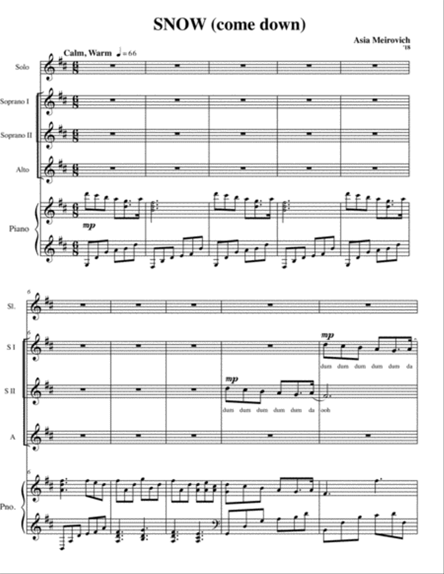 Snow (come down) SSA scores gallery preview page 3