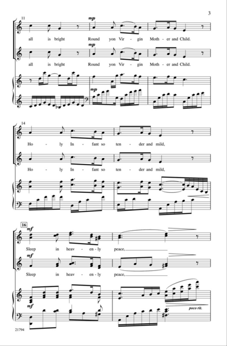 Silent Night Silent Night SSAA scores gallery preview page 3